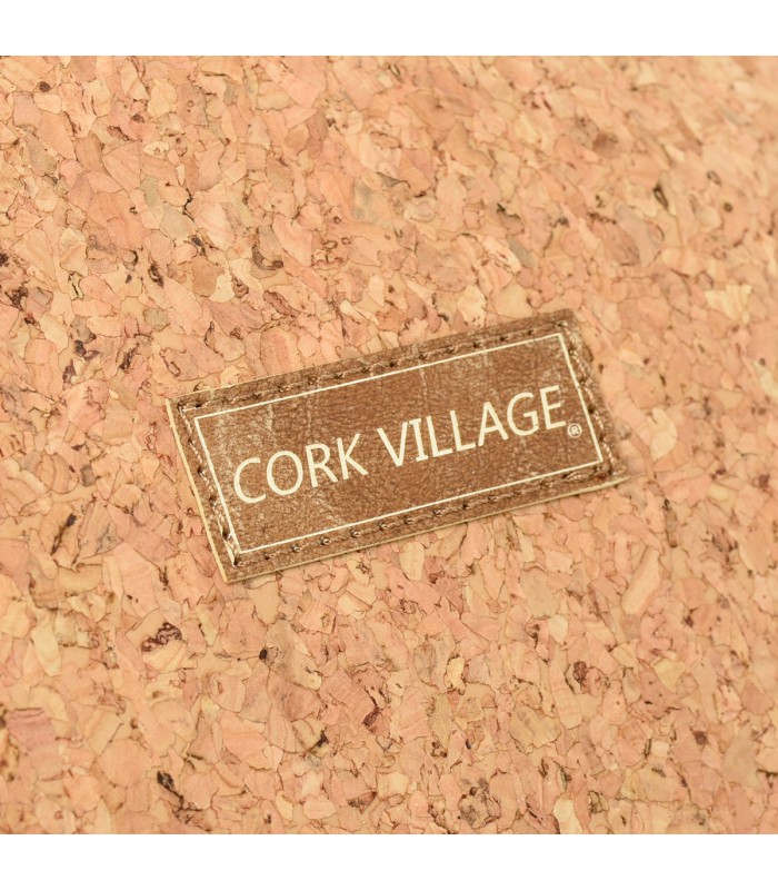 Torebka damska  duża shopperka koszyk z korka naturalnego czarna wegańska CorkVillage CV03