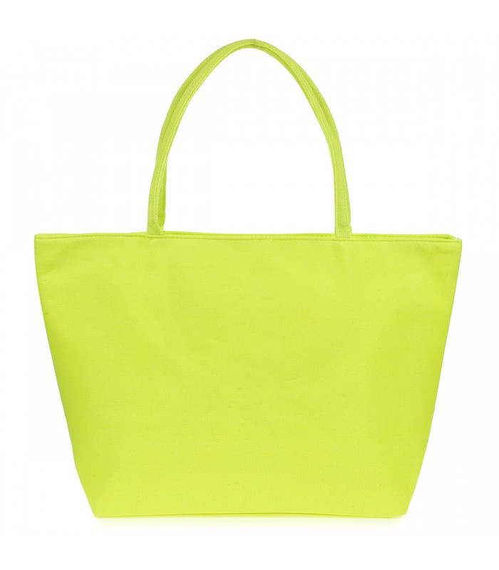 Żółta neon Duża torba plażowa gładka torebka summer lekka Tor751