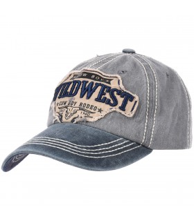 Niebieska czapka z daszkiem baseballówka vintage uniwersalna cz-m-58