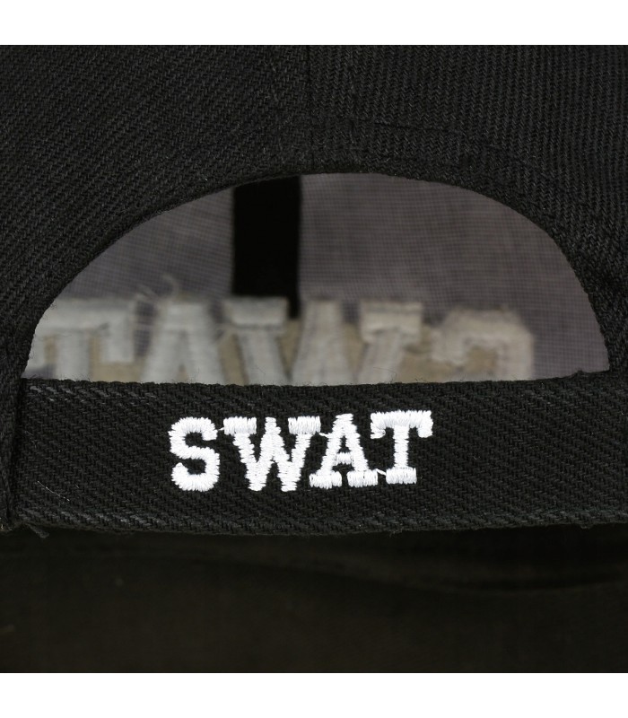 Czarna czapka z daszkiem baseballówka SWAT uniwersalna cz-m-56