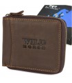 Portfel skórzany męski zasuwany duży RFiD poziomy Wild Horse H02