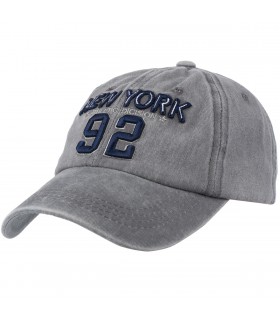 Szara Czapka z daszkiem baseballówka vintage uniwersalna cz-m-83