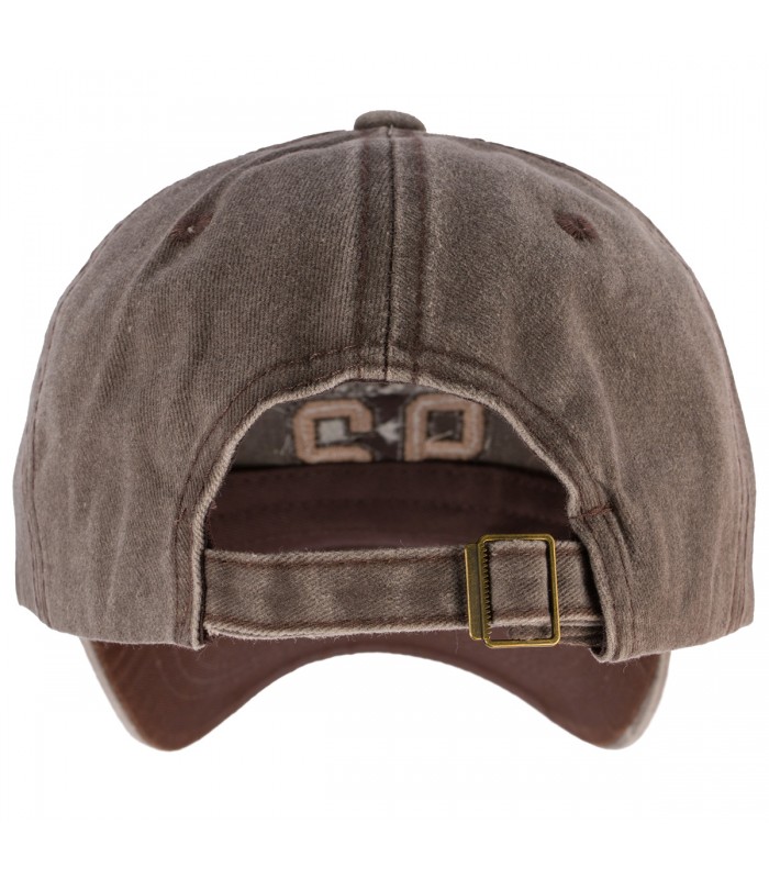Brązowa Czapka z daszkiem baseballówka vintage uniwersalna cz-m-83