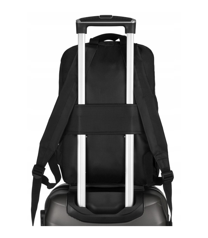 Plecak podróżny lekki bagaż podręczny unisex kabinówka samolotowy czarny GBP10