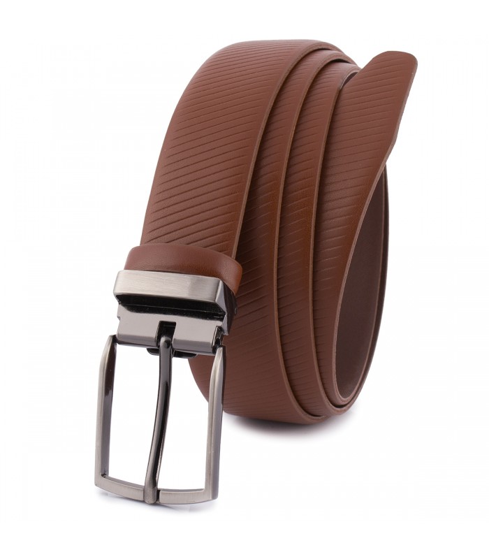 Pasek męski skórzany premium 3,5 cm skóra licowa Beltimore brązowy E41
