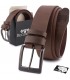 Pasek męski skórzany premium szeroki 4 cm klasyczny brąz licowy Beltimore E43