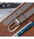 Skórzany pasek damski do spodni sukienki szary skóra nat 3 cm Beltimore D91