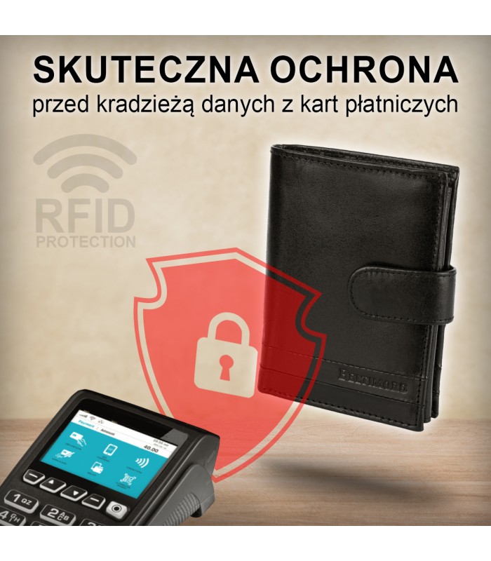 Brązowy Portfel Damski Skórzany Poziomy Vintage 3częściowy Beltimore Q63