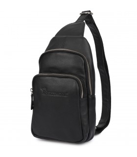 Plecak skórzany saszetka nerka przez ramię crossbody uniseks modna torba dwukomorowa S09