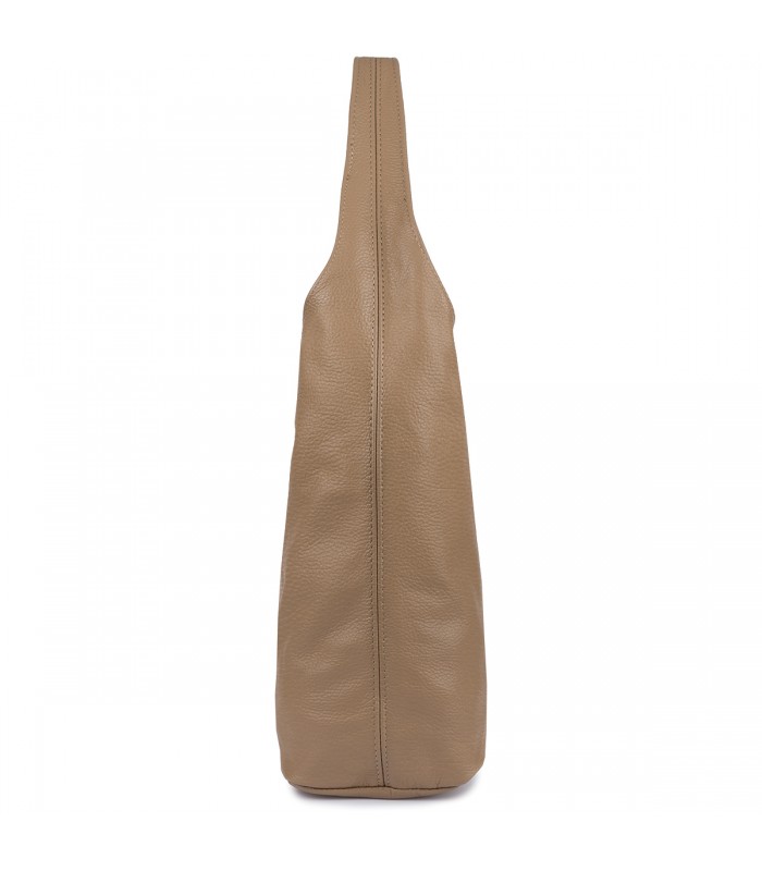 Torebka skórzana damska shopper pojemna A4 skóra naturalna włoska Beltimore taupe U36