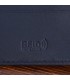 Portfel skórzany męski mały poziomy z flagą granatowy RFiD Beltimore D58