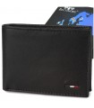 Portfel skórzany męski mały poziomy z flagą czarny RFiD Beltimore D54
