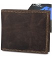 Portfel skórzany męski vintage poziomy klasyczny brązowy RFiD Beltimore S51