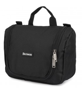 Kosmetyczka podróżna czarna unisex organizer lusterko Beltimore R26
