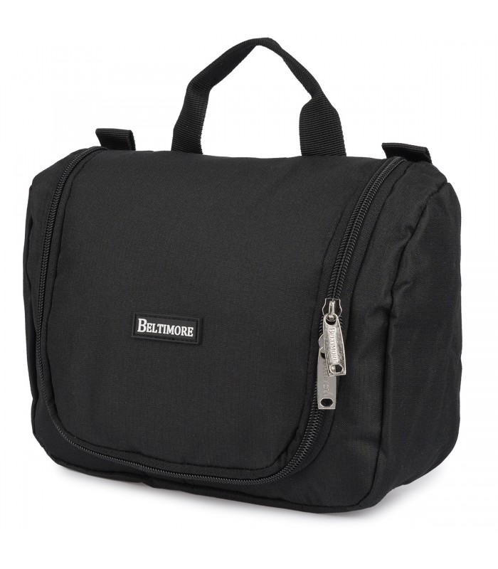 Kosmetyczka podróżna czarna unisex organizer lusterko Beltimore R26