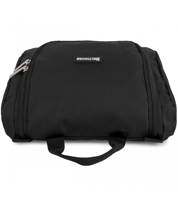 Kosmetyczka podróżna czarna unisex organizer lusterko Beltimore R26