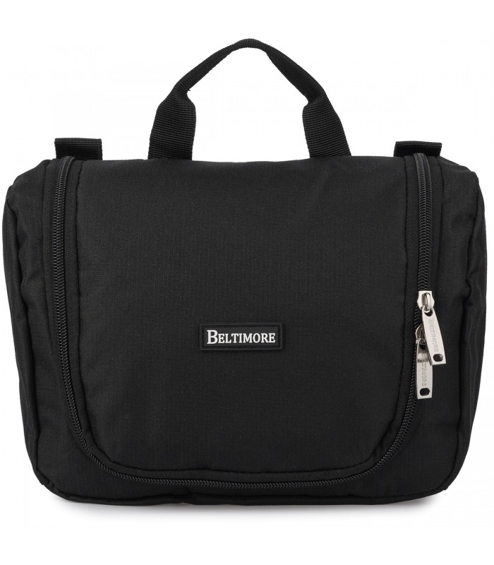 Kosmetyczka podróżna czarna unisex organizer lusterko Beltimore R26