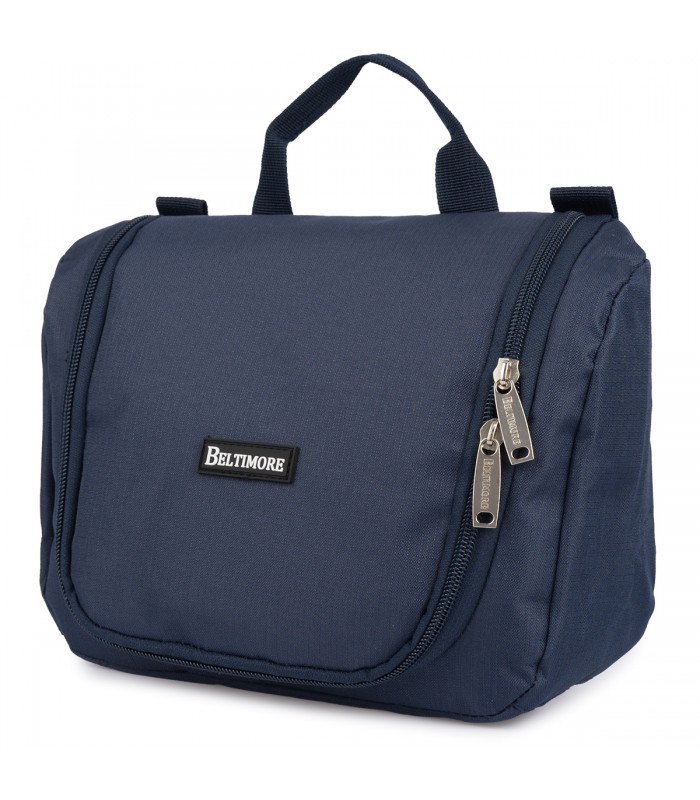 Kosmetyczka podróżna granatowa unisex organizer lusterko Beltimore R26