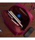 Plecak skórzany damski elegancki duży włoska skóra burgundowy Beltimore P16