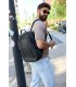 Plecak skórzany na laptopa 15,6 biznesowy duży A4 pojemny czarny premium Beltimore N09