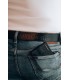 Beltimore męski skórzany pasek szeroki jeans czarny 524