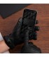 Rękawiczki skórzane męskie czarne polar ciepłe touch finger BELTIMORE K34