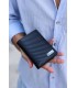 Męski portfel skórzany pionowy klasyczny RFiD duży czarny carbon premium Beltimore P03