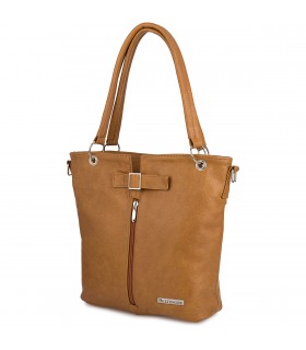 Torebka Damska Shopper Skóra Naturalna Miękka Beltimore Camel 935