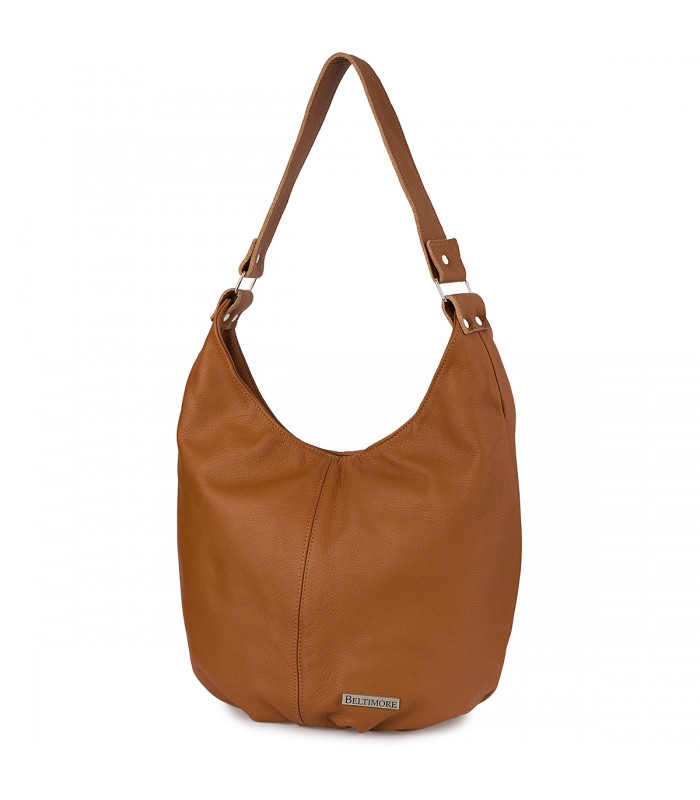Torebka Damska Shopper Skóra Naturalna Miękka Beltimore Camel 938