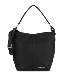 Torebka Damska Shopper Skóra Naturalna Miękka Beltimore Czarna 936