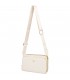 Ecru Torebka crossbody damska mini na telefon i dokumenty POR-T-51