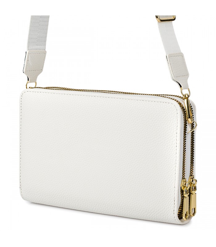 Biała Torebka Mini damska crossbody na telefon i karty POR-T-54