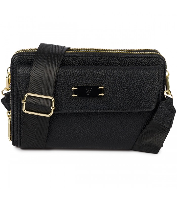 Czarna Torebka Mini damska crossbody na telefon i karty POR-T-54