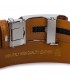 Pasek męski skórzany 3,5 cm klamra automatyczna Beltimore camelowy 02-592