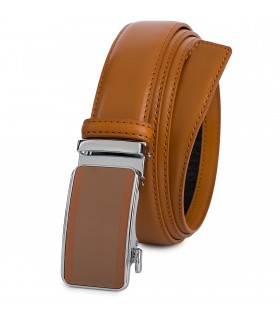 Pasek męski skórzany 3,5 cm klamra automatyczna Beltimore camelowy 03-542
