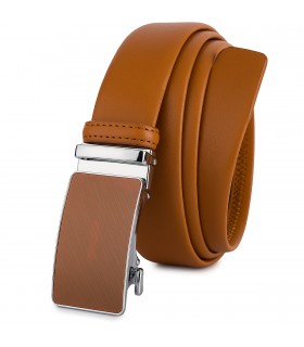 Pasek męski skórzany 3,5 cm klamra automatyczna Beltimore camelowy 02-548
