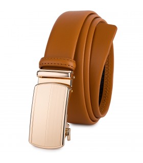 Pasek męski skórzany 3,5 cm klamra automatyczna Beltimore camelowy 02-578