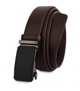 Pasek męski skórzany 3,5 cm klamra automatyczna Beltimore brązowy 02-594