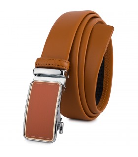 Pasek męski skórzany 3,5 cm klamra automatyczna Beltimore camelowy 02-598