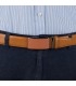 Pasek męski skórzany 3,5 cm klamra automatyczna Beltimore camelowy 52-590