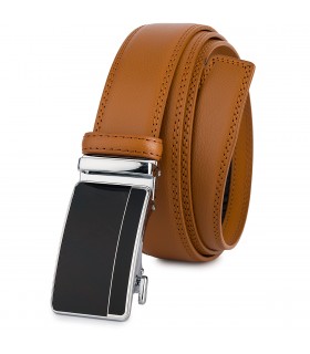 Pasek męski skórzany 3,5 cm klamra automatyczna Beltimore camel 50-573