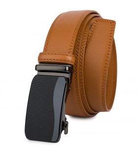 Pasek męski skórzany 3,5 cm klamra automatyczna Beltimore camel 56-570