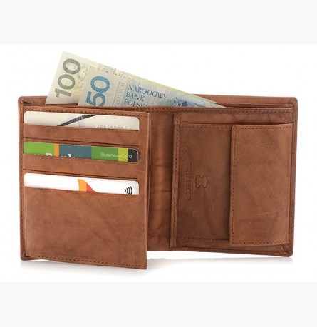 CZARNY SKÓRZANY PIONOWY PORTFEL 562C BAG STREET M34