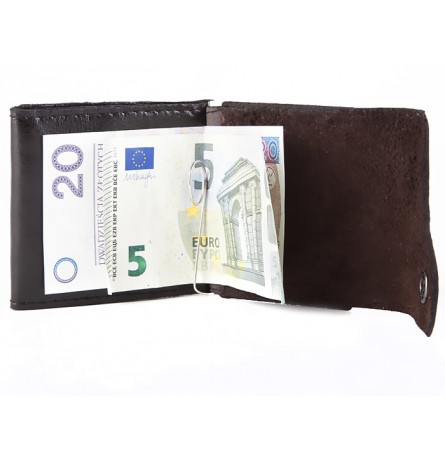 Portfel skórzany mały wsuwka retro banknotówka G66