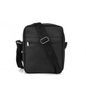 CZARNA lux męska mała poręczna skórzana torba listonoszka H99