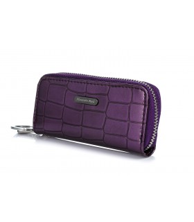 Fioletowe etui na klucze skórzane Alessandro S46