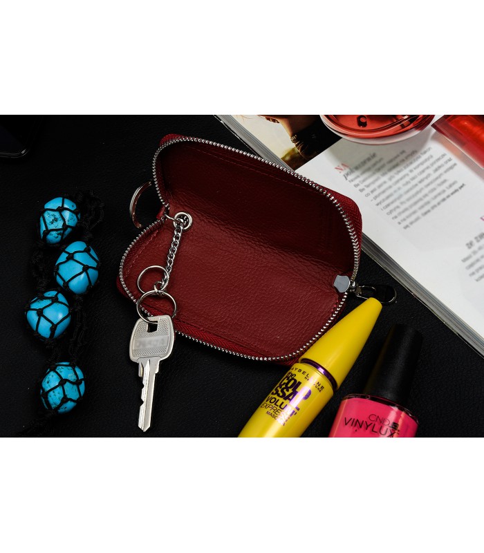 Czarne etui na klucze skórzane Alessandro S46