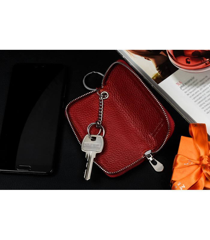 Czarne etui na klucze skórzane Alessandro S46