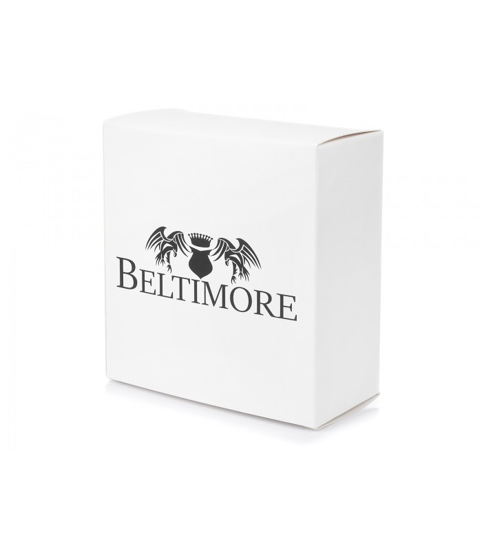 Beltimore męski skórzany pasek szeroki jeans koniak 522