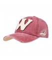 Bordowa czapka z daszkiem baseballówka vintage uniwersalna cz-m-4